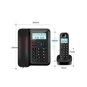 飞利浦 PHILIPS 数字无绳电话机 无线座机 子母机 办公家用 信号覆盖广 屏幕白色背光 DCTG167一拖二黑色