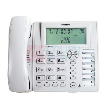 飞利浦 PHILIPS 电话机 CORD028 双接口 (白色)
