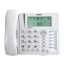 飞利浦 PHILIPS 电话机 CORD028 双接口 (白色)