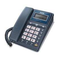 步步高 BBK 固定电话机 HCD6101 双接口免电池 (流光蓝) 拉丝品质面板
