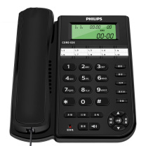 飞利浦 PHILIPS 电话机座机 固定电话 办公家用 10组黑名单/来电指示灯提示 CORD026 (黑色)