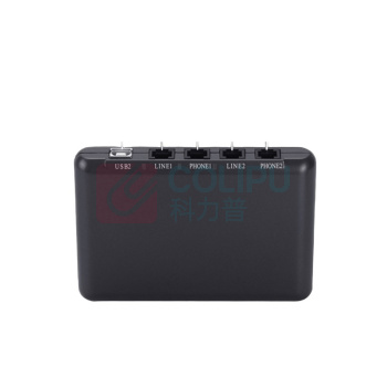 先锋 SINGFUN 电话录音盒 XF-1 (黑色) 座机录音 来电弹屏 通话录音系统管理 2路录音盒