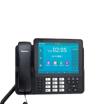 纽曼 Newmine 智能双模IP话机 HL2008TSD-848(R)4000小时 (黑色) 8英寸 家用办公触屏固话座机 录音时长4000小时