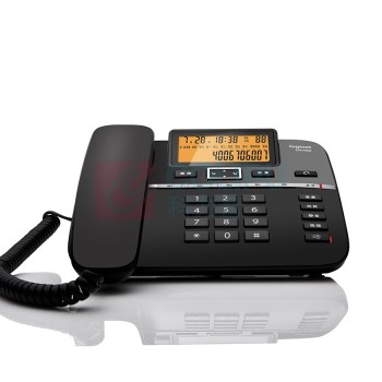 集怡嘉 录音电话机 DA760B 双接口 (黑色) 联机存储