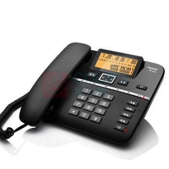 集怡嘉 录音电话机 DA760B 双接口 (黑色) 联机存储