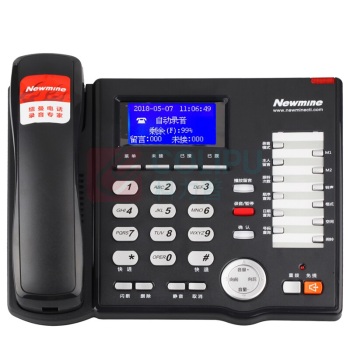 纽曼 Newmine 录音电话机 HL2008TSD-9081(R) 9081录音话机 (黑色) 内置16G卡/录音2200小时