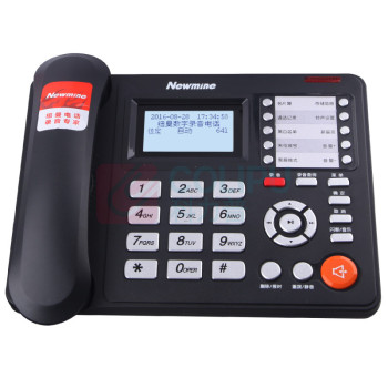 纽曼 录音电话机 HL2008TSD-938(R) 938录音话机 内置16G卡/录音2200小时 (黑色)