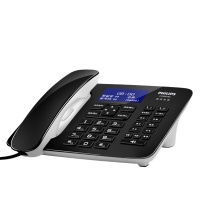 飞利浦 PHILIPS 录音电话机 固定座机 办公家用 中文菜单 自动录音 CORD495 可录音1000小时 (黑色)