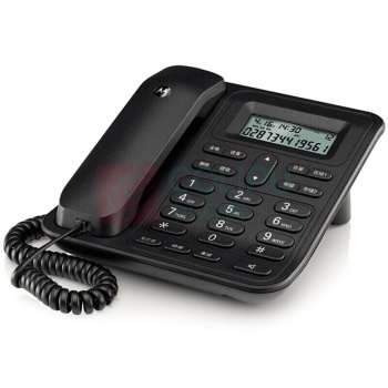 摩托罗拉 MOTOROLA 电话机座机固定电话 办公家用 免电池 免提 双接口 CT420C (黑色)