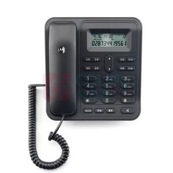 摩托罗拉 MOTOROLA 电话机座机固定电话 办公家用 免电池 免提 双接口 CT420C (黑色)