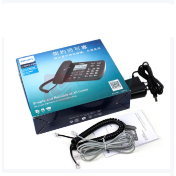 飞利浦 PHILIPS 录音电话机 固定座机 办公家用 自动 手动录音 16G存储卡 放音密码保护 CORD165 (黑色)