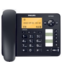 飞利浦 PHILIPS 录音电话机 CORD285L 16G存储 2700小时录音 (深海蓝色)