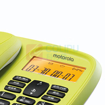 摩托罗拉 MOTOROLA 电话机 CL101C (青柠檬色) 一拖一
