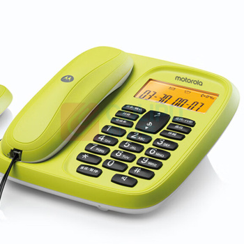 摩托罗拉 MOTOROLA 电话机 CL101C (青柠檬色) 一拖一