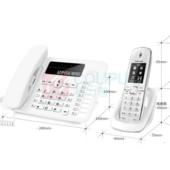 飞利浦 PHILIPS 无绳电话机 DCTG496 一拖一 (白色)