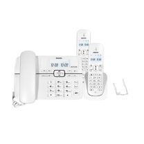 飞利浦 PHILIPS 无绳电话机 DCTG188 一拖二子母机 (白色)