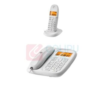 摩托罗拉 MOTOROLA 电话机 CL102C 一拖二 (白色)