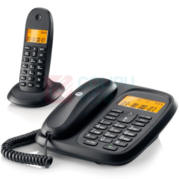 摩托罗拉 MOTOROLA 无绳电话机 CL103C 一拖三子母机 (黑色)