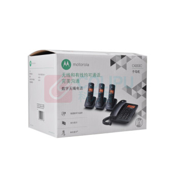 摩托罗拉 MOTOROLA 无绳电话机 C4203C 一拖三子母机 (黑色)