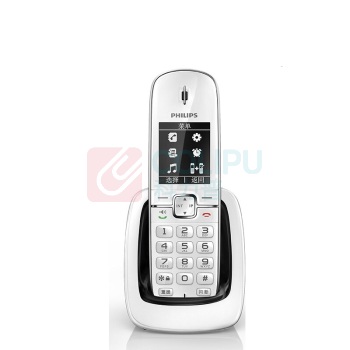 飞利浦 PHILIPS 无绳电话机 DCTG492 一拖一子母机 (白色)