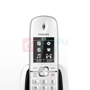 飞利浦 PHILIPS 无绳电话机 DCTG492 一拖一子母机 (白色)