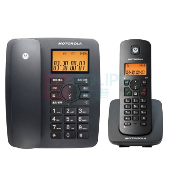 摩托罗拉 MOTOROLA 无绳电话机 C4200C 一拖一子母机 (黑色)