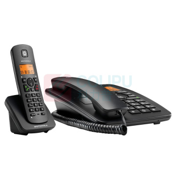 摩托罗拉 MOTOROLA 无绳电话机 C4200C 一拖一子母机 (黑色)