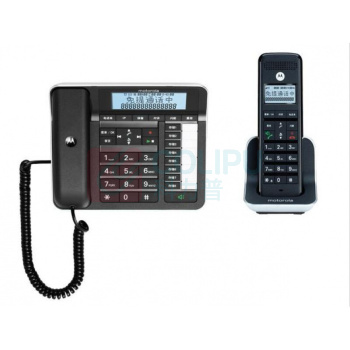 摩托罗拉 MOTOROLA 无绳电话机 C7001C 一拖一子母机 (黑色) 录音