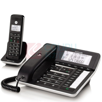 摩托罗拉 MOTOROLA 无绳电话机 C7001C 一拖一子母机 (黑色) 录音