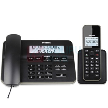 飞利浦 PHILIPS 子母电话机 DCTG167 (黑) 子母机整套包装