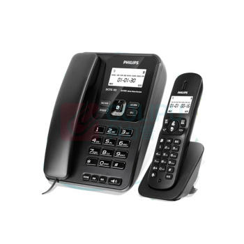 飞利浦 PHILIPS 无绳电话机 DCTG182 一拖一子母机 (黑色)
