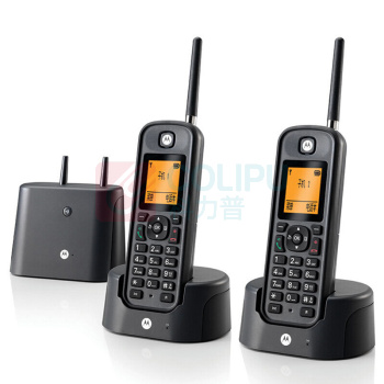 摩托罗拉 MOTOROLA 无绳电话机 无线座机 子母机套装 O202C (黑色)