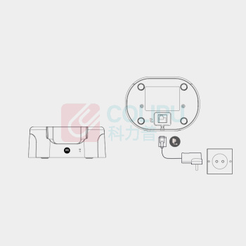 摩托罗拉 MOTOROLA 无绳电话机 无线座机 子母机套装 O202C (黑色)