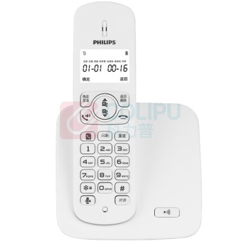 飞利浦 PHILIPS 无绳电话机 单主机 DCTG186 内部免费对讲 (白色)