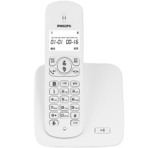 飞利浦 PHILIPS 无绳电话机 单主机 DCTG186 内部免费对讲 (白色)