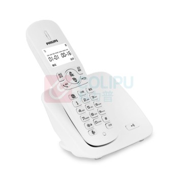飞利浦 PHILIPS 无绳电话机 单主机 DCTG186 内部免费对讲 (白色)