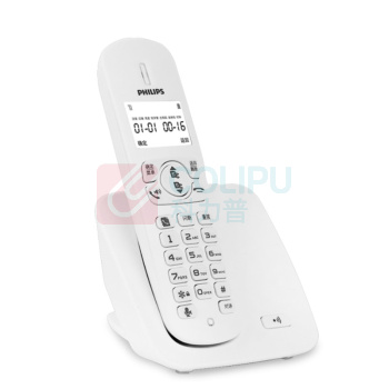 飞利浦 PHILIPS 无绳电话机 单主机 DCTG186 内部免费对讲 (白色)
