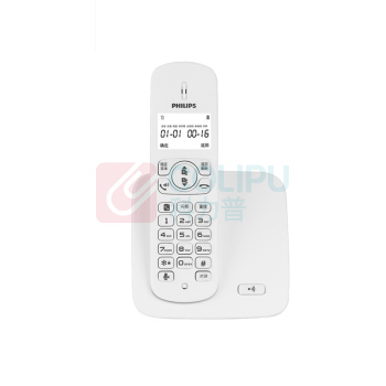 飞利浦 PHILIPS 无绳电话机 单主机 DCTG186 内部免费对讲 (白色)