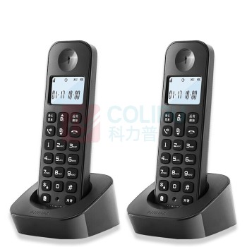 飞利浦 PHILIPS 无绳电话机 DCTG1602 一拖一子母机 (黑色)