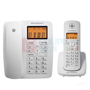 摩托罗拉 MOTOROLA 无绳电话机 C4200C 一拖一子母机 (白色)