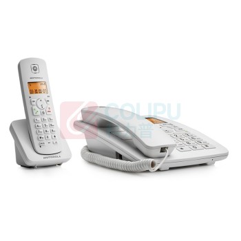 摩托罗拉 MOTOROLA 无绳电话机 C4200C 一拖一子母机 (白色)