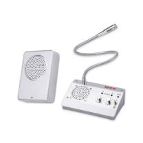 德顺 窗口双向对讲机 DS-1908-10W 主机*1+10w金属方形分机*1 (银色)