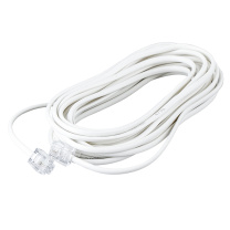 秋叶原 CHOSEAL 二芯电话跳线RJ11电话连接线2芯纯铜 QS3901 2米 (白色)