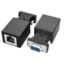 丰应子 DB9串口转网口RJ45延长器 RS232转换器网口延长器公头免焊 FYZ-GJ171B