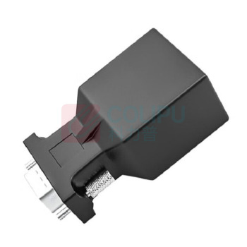 丰应子 DB9串口转网口RJ45延长器 RS232转换器网口延长器公头免焊 FYZ-GJ171B