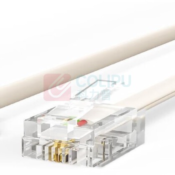 秋叶原 CHOSEAL 电话水晶头成品线 2芯多股纯铜座机跳线 3米