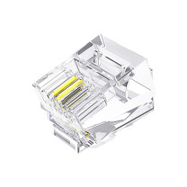 信霆 2芯电话水晶头 XTCR003 RJ11 6P2C 3U镀金 (透明色) 100个/包