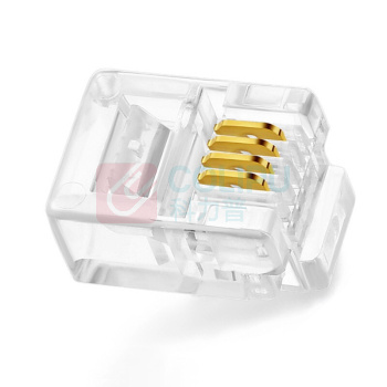 中云智创 4芯电话水晶头 RJ116P4C01 100个/包