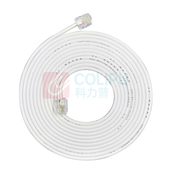 APESD 2芯扁线座机电话线 RJ11-RJ11 15米 (白色)