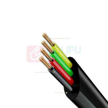 三吝 电话线 SL-476-NLS 4芯 1.5米 多股扁平 (黑色)